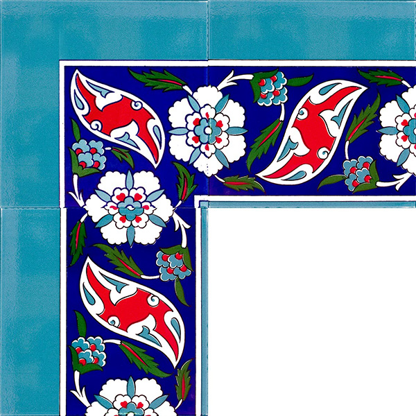 20x20 cm Çini Bordür B-21